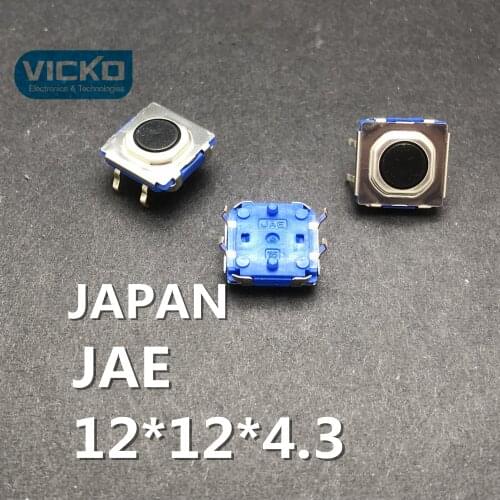 Japan JAE 12*12*4.3 4 foot touch switch button micro switch waterproof and dustproof vertical