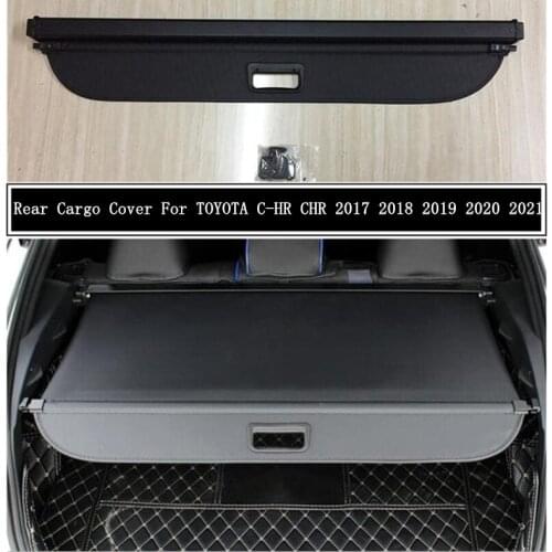 Rear Cargo Cover For TOYOTA C-HR CHR 2017 18 2019 2020 2021 22 Partition Curtain Screen Shade Trunk Security Shield Accessories