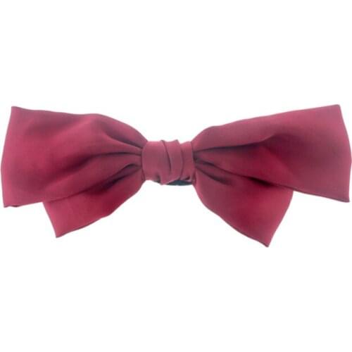 Pink Yellow Red Blue Cloth Alloy Bowknot Barrettes Hair Clips & Pins Elastic Hair Bands Ponytail Holders Headwear for Women