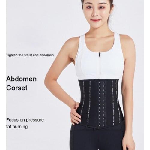 Women Waist Trainer Corsets Cincher Trimmer Breathable Back Support Sweat Slimming Body Shaper Weight Loss Belt F