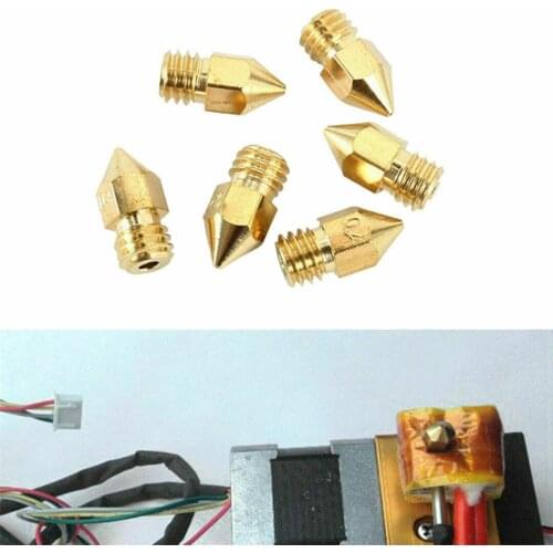 1pc 0.1-1.0mm Mk8 Extruder Brass Nozzle for Home Office 3D Printer Lettering Printing Accessories