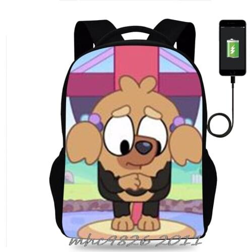 Disney 16 Inch bingo bluey 3d Print Bag Hot Sale Bookbag Backbags Backpacks for School Teenagers Girls Rucksack