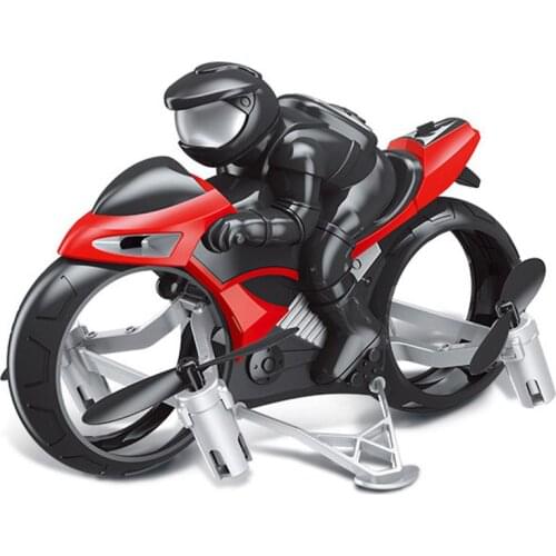 2.4GHz RC Motorcycle 2 In 1 Land Air Flying Motos Drone Toys With 360 Degree Rotation Drift Electric Motorcycle For Children
