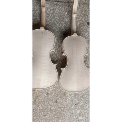 2 pieces unfinished white violins 1/4 size
