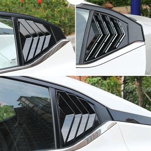For Nissan Sylphy Sentra B18 2019 2020 Accessories ABS Rear Window Louvers Shutters Blinds Cover Trim 2pcs Car Styling