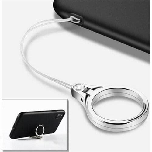 2 in 1 Creative Embedded Metal Cell Phone Tablet PC Lanyard Bracket Finger Ring Stand Multifunction Mobile Phone Holder