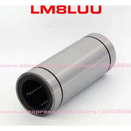 20pcs LM8LUU Long Type 8mm Linear Motion Ball Bearing Slide Bushing For DIY CNC Parts