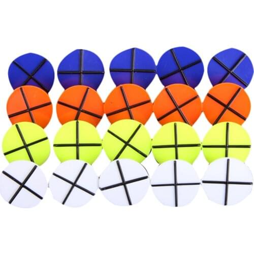 20pcs Plastic Round Mixed Color Golf Ball Markers Golfer Training Aids Golf Accessories