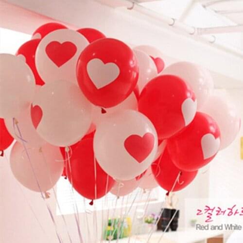 50PCS Pearl Foil Balloons Valentines Ballons Red Heart Latex Ballon christmas Wedding Propose Marriage Decoration balloons