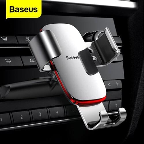 Baseus Gravity Car Phone Holder Universal Auto Air Vent Mount Clip Mount Holder Stand For iPhone 12 11 Pro XS Max Samsung Xiaomi