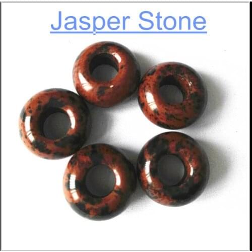 12pcs/lot nature jasperr beads european beads accessories jewelry beads for bracelet making size 8x14mm hole size 5mm