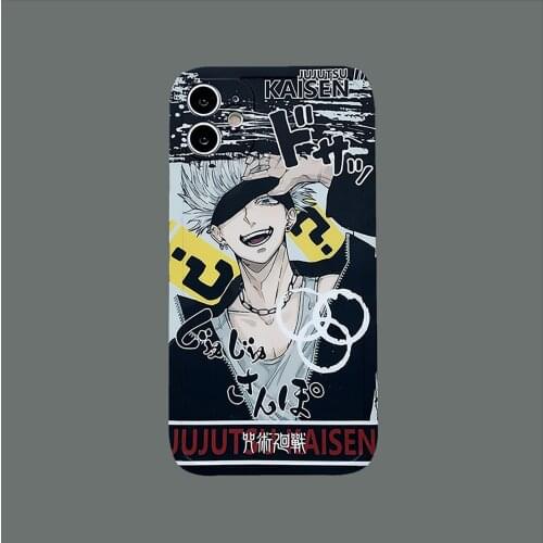 Jujutsu Kaisen Gojo Satoru Phone Case Cover for Iphone 12 Pro Max X XR XS MAX 6 7 8 Plus 11 Pro Max