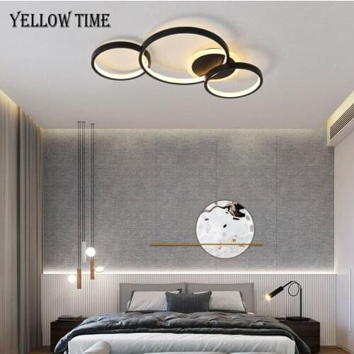 Black&White Modern LED Ceiling Light For Living room Bedroom Dining room Kitchen Home Indoor Ceiling Lamp Metal Lighting Fixture