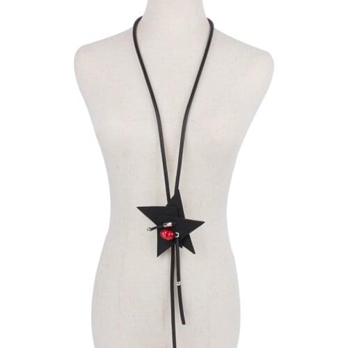 Hip Hop Black Chain Long Necklace Women Geometric Foam Hollow Round Metal Pendant Necklaces Retro Jewelry For Female Cheap Thing