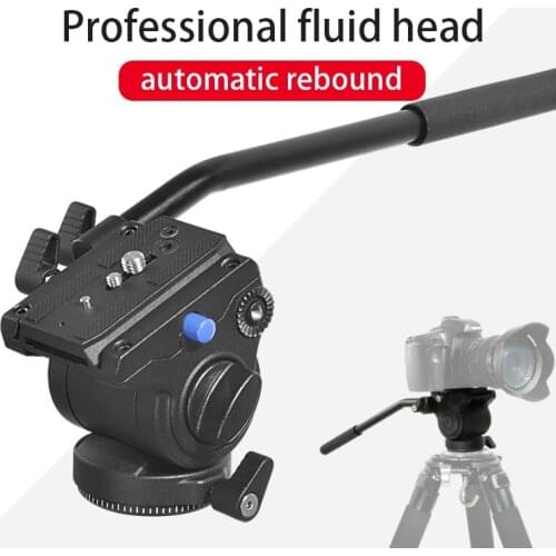 Tripod head drag hydraulic head video fluid head camera ballhead for camera dslr tripod area with manfrotto quick shot plate