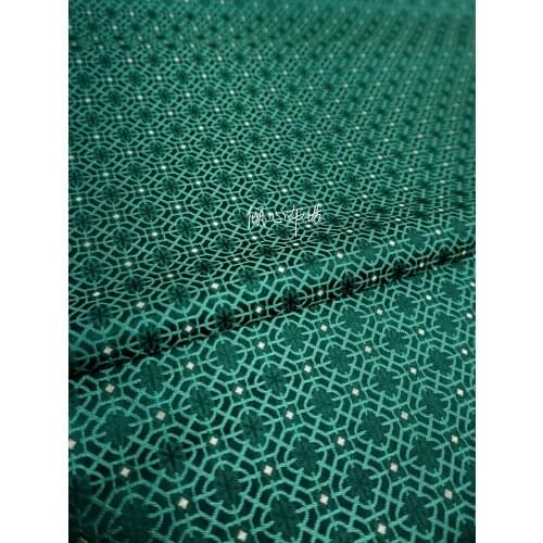 Chinese Classics Brocade jacquard Satin Dark green silk fabric Satin de soie Satén шелк hanfu cloth DIY patchwork bag