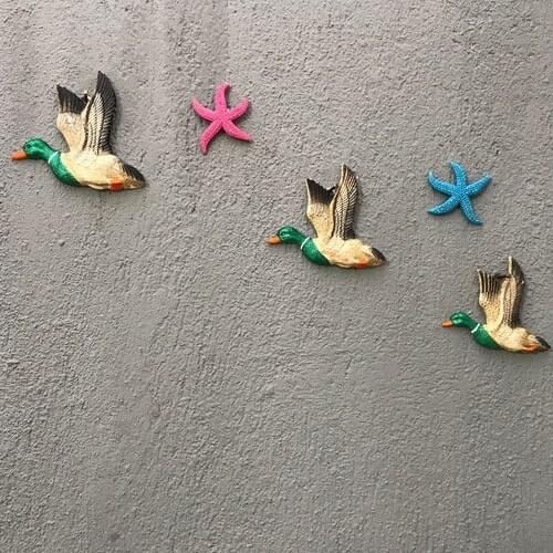Bimbambom Flying Goose Wall Decoration Set of 5, Mini Decorative Wall Decoration