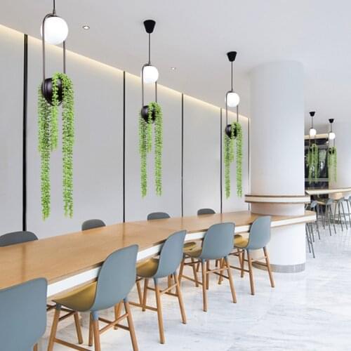 European-style plant creative personality LED restaurant living room bar clothing store cafe hotel iron Pendant Lights LX102716