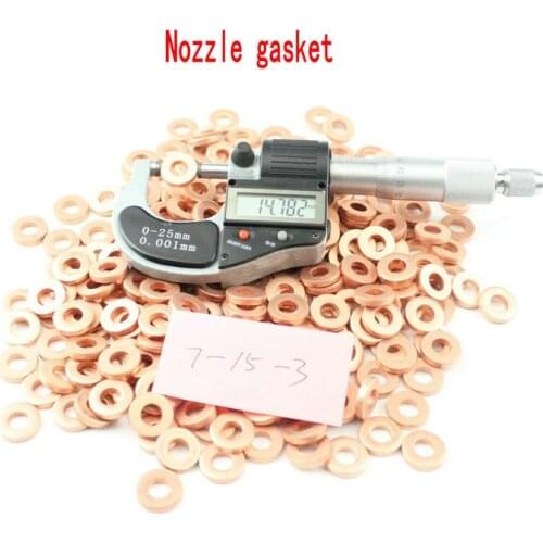 100 pcs/lot DEFUTE F00VC17506(7mm*15***3mm) COPPER washer F 00V C17 506 Auto Injector Spare Parts Copper Shim