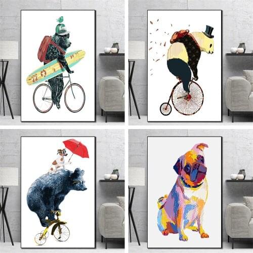 Cartoon Graffiti Animal Poster Adult Children Acrylic Paint DIY Painting By Number Home Bedroom Living Room Decoration Mural