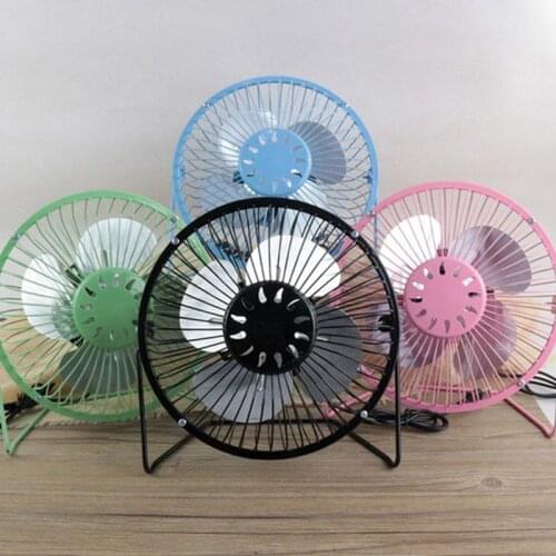 New USB Desk Fan Metal Mute Office Home Car Travel Personal Mini Table Portable Outdoor Fan 4" and 6" Optional Hot