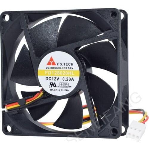 Genuine new for FD128020HL 8020 8CM 12V 0.20A 8CM Cooling Fan