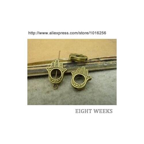 Zinc alloy pendant jewelry accessories diy handmade material charms Beaded palm