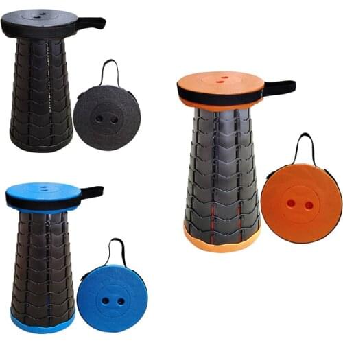 Portable Collapsible Retractable Folding Stool Camping Fishing Hiking Tours BBQ