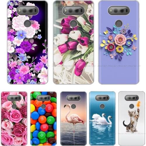 Transparent Case for LG V20 V 20 TPU Phone Case Funda Soft Silicone Cover for LG V20 Capa Cute Flower Animal Pattern Back Covers