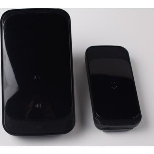 Finger Touch Induction Doorbell With LED light Waterproof Wireless Door Bell Ring AC 100V 240V Use CR2032 battery Black