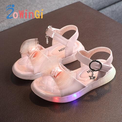 Size 22-31 Sandals for Children Princess Shoes Beach Sandals Children Glowing Baby Casual Shoes sandali bambino estate