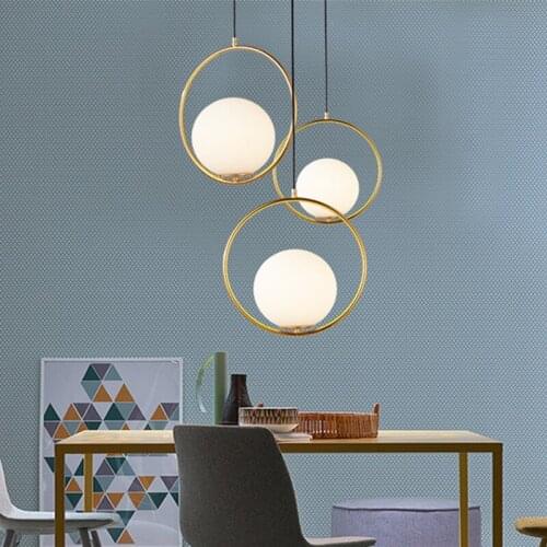 Nordic Pendant Lights Modern led Pendant Lamp Globe Hanging Lamp For Kitchen Living Room Light Fixture Home Lighting