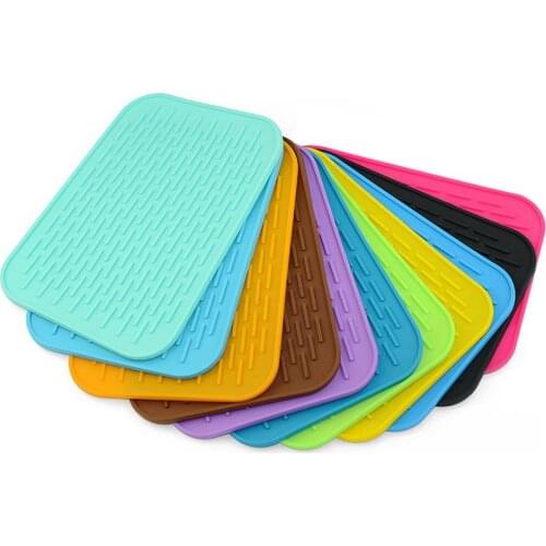 Modern Kitchen Silicone Heat Resistant Table Mat Non-Slip Pot Pan Holder Pad Cushion Home Dining Bar Supplies