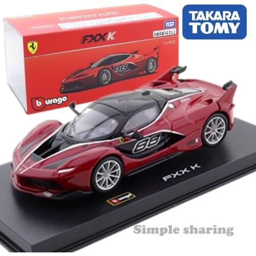 Takara Tomy Tomica Presents Burago Signature Series 1:43 FXX K Red Car Kids Toys Motor Vehicle Diecast Metal Model Collectibles