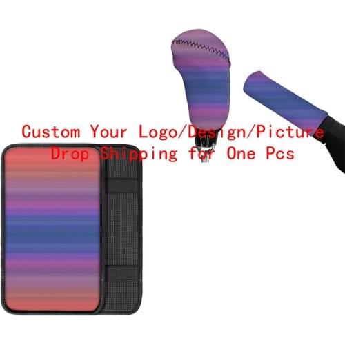 Custom Your Logo/Design/Picture/Text Comfortable Car Accessories Car Center Cover 2pcs Hand Brake Cover and Gear Shift Cover