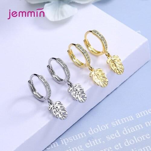 925 Sterling Silver Gold Statement Drop Earings For Women Girls CZ Crystal Fashion Jewelry Trendy 2020 Wholesale