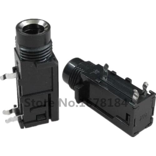 100pcs 6.35 Mono microphone jack headphone jack socket 6.35MM 6.35MM PJ-6030 Audio bset quality