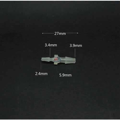 3.9mm*2.4mm Straight Reducing Connector Plastic Fitting Barbed Reducing Connector