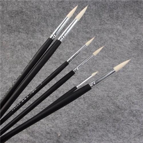 6pcs/Set goat hair paintbrush suit art supplies watercolor Gouache Painting pen acrylic brush Set Drawing Art Supplies