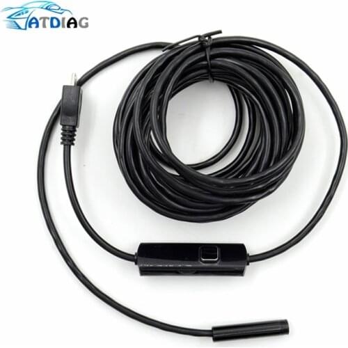 7mm 5M Endoscope Camera USB Android Endoscope Waterproof 6 LED Borescope Snake flexible Inspection Camera For Android PC
