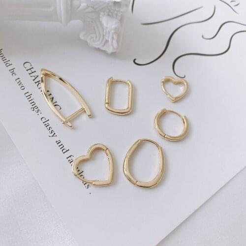 DIY jewelry accessories micro-inlaid zirconium heart-shaped square ring earrings jewelry accessories materials