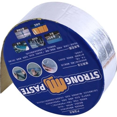 Aluminum Foil Butyl Rubber Tape Self Adhesive High Temperature Resistance Waterproof For Roof Pipe Repair Stop Leak Sticker