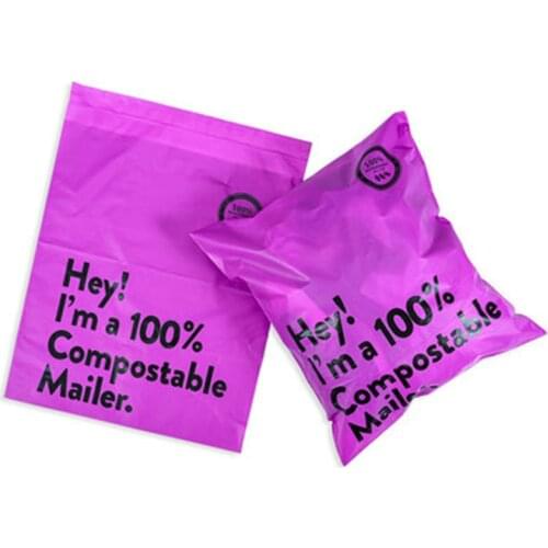 50Pcs/lot Degradable ECO Courier Bags Plant Starch Material Mailing Envelope Bag Waterproof Self Adhesive Clothing Packing Bag