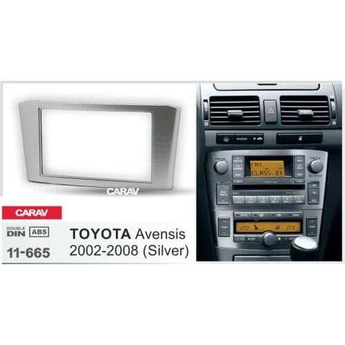 CARAV 11-665 Car Radio Fascia Panel for TOYOTA Avensis 2002-2008 Stereo Fascia Dash CD Trim Installation Kit