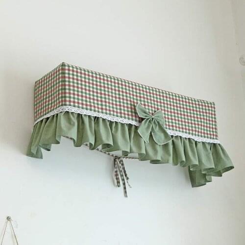 Pastoral floral hanging air conditioner cover decorative lattice case cover dust proof for hanging air conditoner home decor