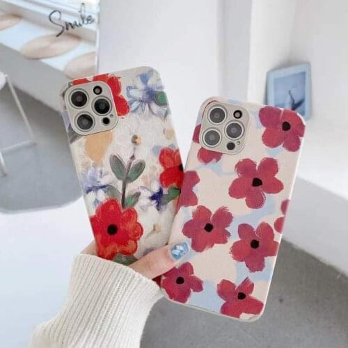 Gimfun Purple Relief Flower Phone Case for iPhone 11 12 Mini Pro Max XS Max X XR 7 8 Plus Cute Floral Daisy Soft Tpu Cover