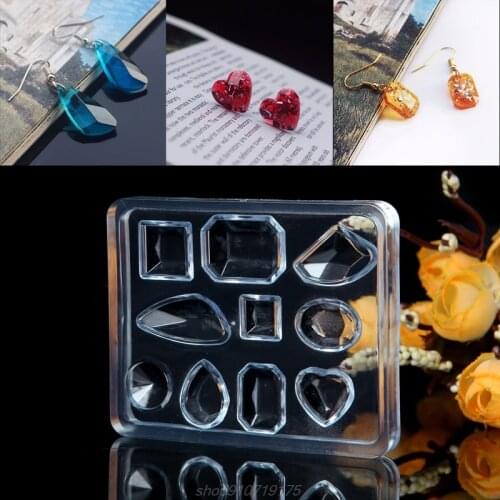 Geometric Jewelry Mold Pendant Earring Silicone Resin Craft Making Tool Handmade N04 20 Dropshipping