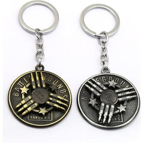Game PUBG Keychain Metal Alloy Battle Grounds Key Rings Men Fans Gift Jewelry Accessories llaveros brelok