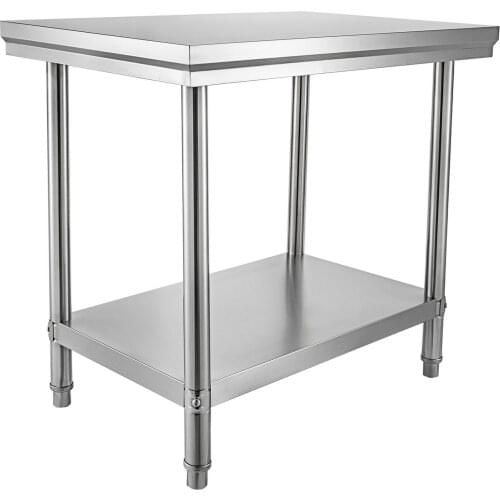 Stainless Steel Kitchen Work Table Bench Food Prep Tables Commercial 60X90cm