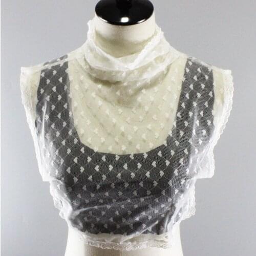 Fashion Mesh Fake Collars for Women White Summer Dress False Collars Half Shirt Neckwear Detachable Collar Clothing Decor